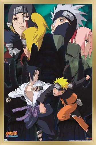 Vista 13 de Trends International Naruto - Póster de pared de acción, 14.725 x 22.375 pulgadas, versión enmarcada de madera de granero Versión sin marco
