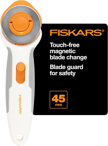 Vista 9 de Fiskars Cortador giratorio Loop, colección Explore Mountain Haze, cuchilla de acero de precisión para tela, fieltro y vinilo, 45 mm