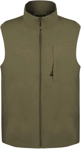 Vista 3 de WENKOMG1 Chaleco ligero de secado rápido para hombre, chaleco con cremallera completa para correr, al aire libre, primavera y verano