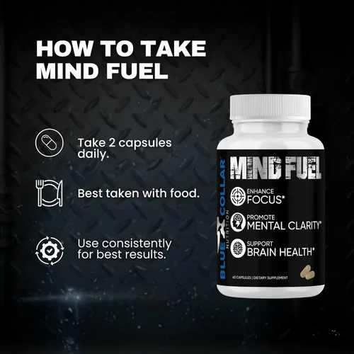 Vista 4 de Mind Fuel - Suplementos cerebrales para la memoria y la concentración, aumentan la salud del cerebro y la claridad mental, suplemento