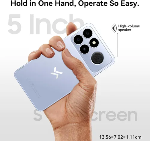 Vista 4 de Teléfonos desbloqueados, teléfono Android de 5 pulgadas, 4G Dual SIM Azul