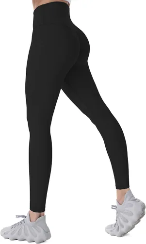 Vista 62 de Sunzel - Leggings de entrenamiento para mujer con cintura alta y control de abdomen Negro