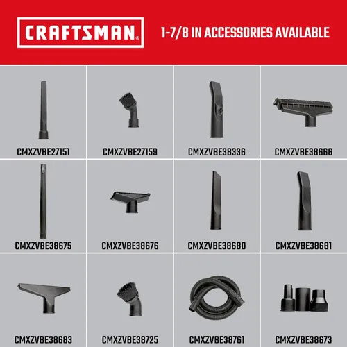 Vista 6 de CRAFTSMAN CMXEVBE17584 Aspiradora húmeda y seca de 6 galones, 3.5 pico de HP, aspiradora portátil para tienda húmeda y seca con filtro, bolsa