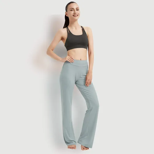 Vista 2 de Pantalones de yoga acampanados para mujer, cómodos, para entrenamiento, M-3XL
