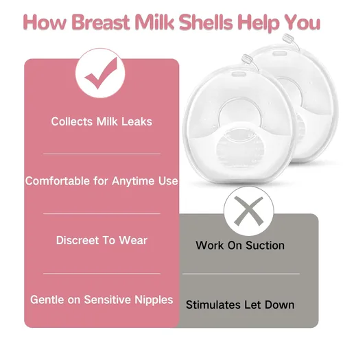 Vista 7 de Recolector de leche materna, recolectores de leche para lactancia, conchas de leche materna reutilizables, protector que protege los pezones