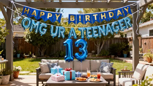 Vista 8 de Cartel de fondo oficial de 13 cumpleaños, cartel oficial de fiesta de cumpleaños de 13 años, fondo de fotografía de feliz cumpleaños de 13 años