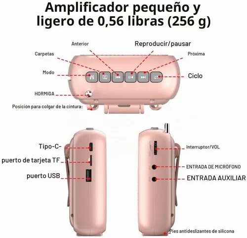 Vista 7 de Norwii Mini amplificador de voz recargable portátil para profesores