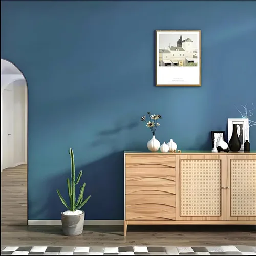 Vista 5 de Stickyart Papel tapiz azul oscuro para despegar y pegar, papel adhesivo azul para armarios, cajones, cocina, dormitorio, papel tapiz autoadhesivo