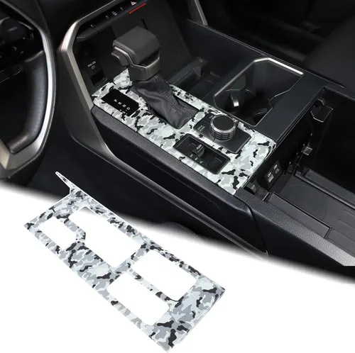Vista 28 de Aunginsy Marco para panel de cambio de marchas con caja de almacenamiento Compatible con Toyota Tundra/Sequoia 2022-2024 2025 Protector contra