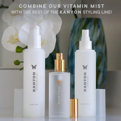 Vista 6 de Kanyon Vitamin Mist - Spray acondicionador sin enjuague de 6.7 onzas para peinar el cabello, acondicionador desenredante para encrespamiento, puntas