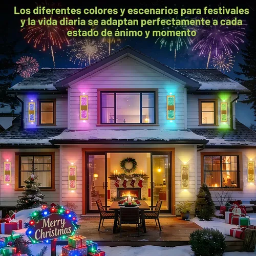 Vista 5 de Luz de pared inteligente para exteriores, RGB, App y Alexa, dorado