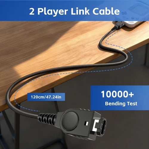 Vista 6 de Link Cable for GBA, 2 Player Link Cable Connect Cord Connection Line for Nintendo Gameboy Advance SPGameboy Advance, 3.9ft