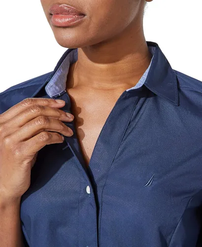 Vista 7 de Nautica Camisa de manga 34 con botones para mujer