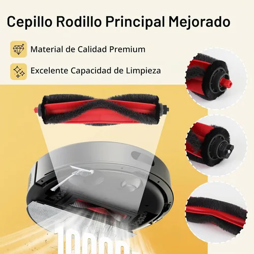 Vista 4 de Piezas de repuesto para aspiradora robot Roborock Q7 M5/M5+, Q7 L5/L5+ Q7M5-19Pcs Kit - Negro