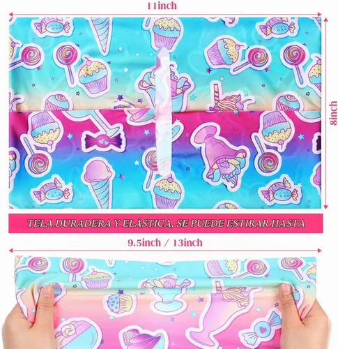 Vista 2 de Yexiya - Paquete de 6 fundas elásticas para libros, libro de texto