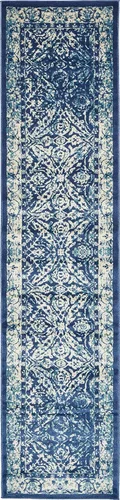 Vista 12 de Unique Loom Oslo Collection - Alfombra tradicional botánica verde azulado (3 x 13 pies)