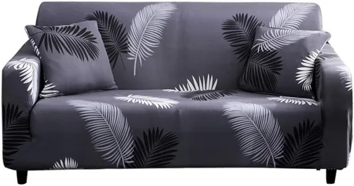 Vista 10 de Fundas elásticas para sofá de 1 plaza estampadas, fundas para sillón de 1 plaza universal, de 1 plaza con 1 funda de almohada