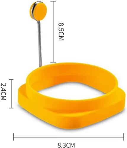 Vista 9 de Yelleow - Molde para freidora de huevos fritos de doble cara de grado alimenticio flexible de grado alimenticio para el hogar, anillo de huevos