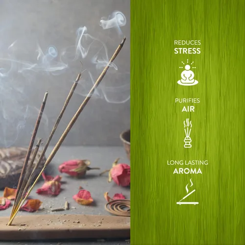 Vista 3 de HEM Varitas de incienso de citronela, paquete de 6 (20 palitos cada uno) para relajación y meditación