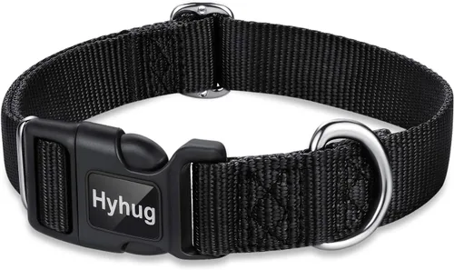 Vista 22 de Hyhug Pets - Collar clásico para perros de la colección regular de color sólido (S, negro)