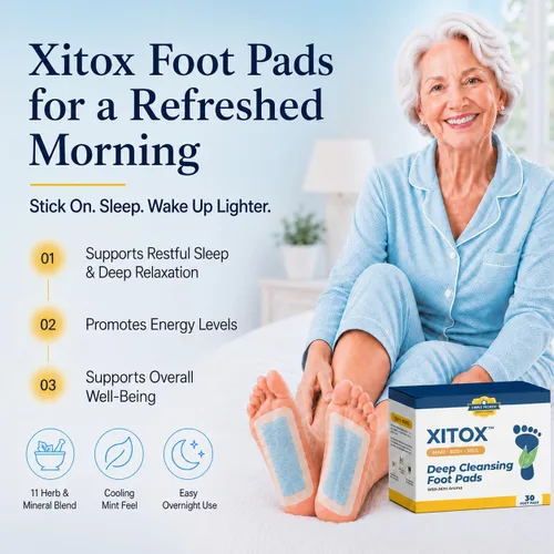 Vista 3 de Simple Promise - Almohadillas de limpieza profunda para pies Xitox - Apoya el sueño reparador y ayuda a eliminar la tensión - Ingredientes herbales