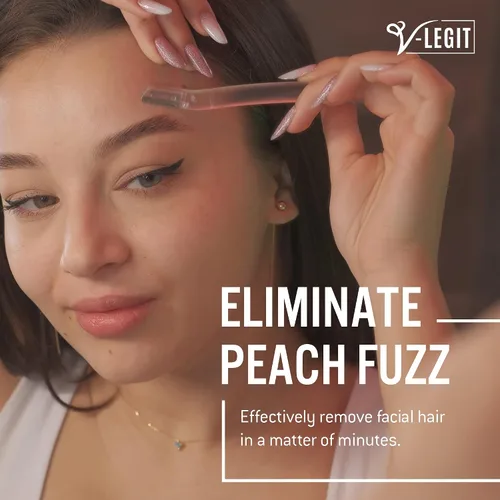 Vista 2 de Dermaplaning Tools - Maquinilla de afeitar facial exfoliante Dermaplane para mujeres y hombres afeitadora para exfoliar refrescar la piel Peach Fuzz