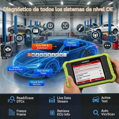 Vista 2 de LAUNCH Creader Elite X500 for Honda OBD2 Scanner Bi-Directional Scan Tool