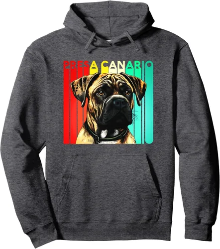 Vista 5 de Presa Canario Dog Retro Mama Papa Mom Dad Pet Lover Breed Pullover Hoodie