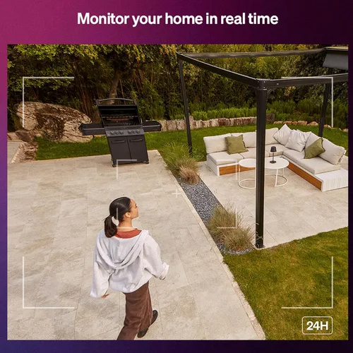 Vista 5 de Kit de inicio seguro Philips Hue con puente, cámara de seguridad con cable, (2) sensor de contacto seguro, (2) bombilla A19 de 75W, ambiente blanco