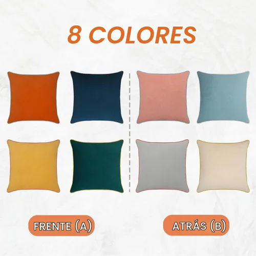Vista 7 de Fundas de almohada de terciopelo de 18 x 18 pulgadas, juego de 4 fundas de almohada decorativas de terciopelo de colores modernos para sofá, frío