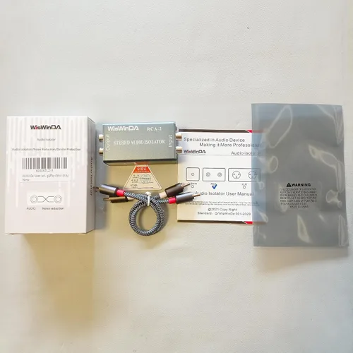 Vista 7 de Aislador de bucle de tierra RCA, filtro de ruido, carcasa de aluminio, eliminador de zumbido, aislador para HIFI estéreo de cine en casa reproductor