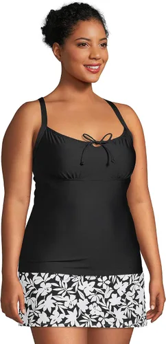 Vista 2 de Lands' End Traje de baño tankini resistente al cloro para mujer con tirantes ajustables