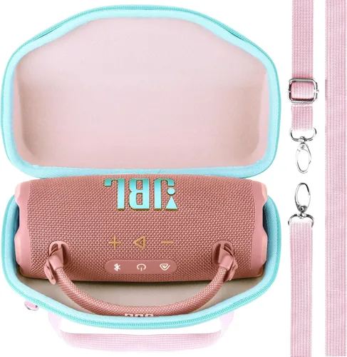 Vista 14 de Carcasa Rígida Lebakort Compatible con Altavoz JBL Charge 5 Charge 4 Impermeable (Carcasa Negra)