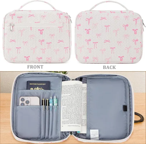 Vista 3 de JIANYA Funda para Biblia para Niñas y Niños; Estuche para Llevar la Biblia a la Iglesia; Bolsa para Biblia Infantil con Asa y Bolsillo