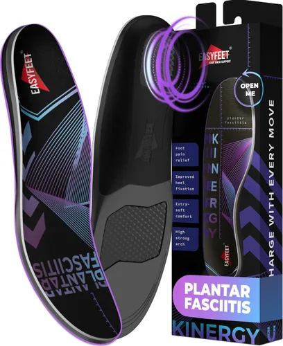 Vista 7 de Plantillas de apoyo para el arco de la fascitis plantar para hombres y mujeres, Plantillas para calzado - Plantillas ortopédicas - Pie plano - Negro