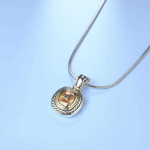 Vista 6 de UNY Elegantes conjuntos de joyas de boda con cristales de circonita cúbica y clip francés, para regalo de Navidad inspirado en el diseñador, Metal