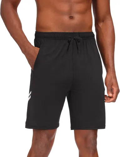 Vista 2 de Runhit Pantalones cortos de gimnasio para hombre, paquete de 3 pantalones cortos deportivos para hombre, 9 pulgadas, para entrenamiento, baloncesto
