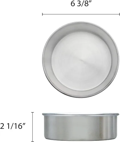 Vista 5 de TrueCraftware - Bandeja de aluminio para hornear pasteles de 6 x 2 pulgadas, de 0.04 in, utensilios para hornear para tartas, pizza, capa