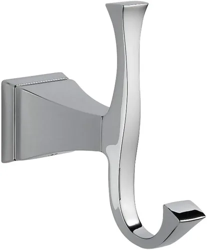 Vista 7 de Delta Dryden (1-Paquete) Ganchos para Toallas Brillo Acero Inoxidable Dobles Ganchos de Baño Montados en la Pared para Batas y Toallas Soporte