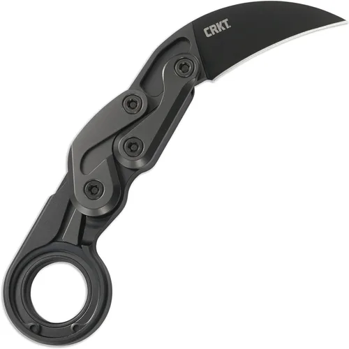 Vista 10 de CRKT Provoke - Cuchillo plegable con Kinematic: Morphing Karambit, hoja de borde liso D2, mango de aluminio, clip de bolsillo, 4040 Negro
