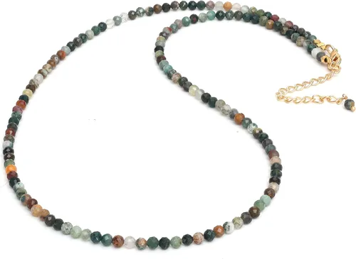 Vista 68 de Gempires - Collar de cuentas de piedras naturales hechas a mano, joyería de cristal hipoalergénica de 20 pulgadas, chapado en oro, joyería de moda