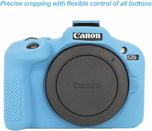 Vista 4 de Pocoukate Funda para cámara Canon EOS R100, funda protectora de silicona suave con protector de pantalla EOS R100 Accesorios para Canon EOS R100