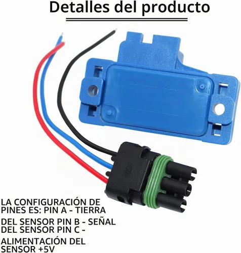 Vista 3 de Sensor y conector de mapa de presión absoluta de colector de 3 barras para GM Chevy