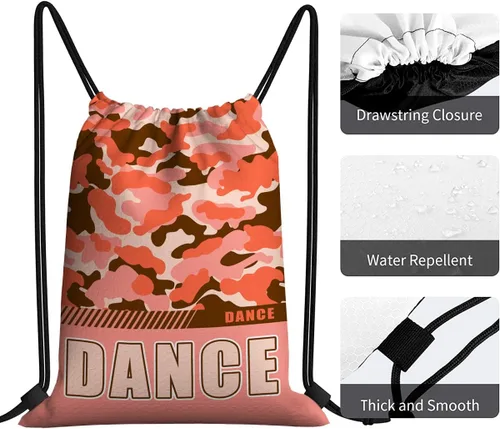 Vista 73 de Mochila con cordón impermeable para gimnasio, bolsas con cordón, bolsa de cuerda deportiva, mochila de camuflaje, Bolsas con cordón Cheer - Bolsas