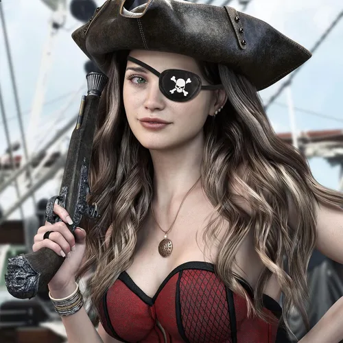 Vista 5 de Pirate Eye Patches Black Captain Kids Satin Pirate Party Favors for Halloween Kids Adults One Eye Skull Patches Eye Masks