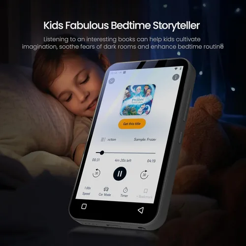 Vista 4 de TIMMKOO Reproductor MP3 para niños de 80 GB con Bluetooth, controles parentales, Spotify preinstalado, audible, reproductor de música MP4 WiFi de 4