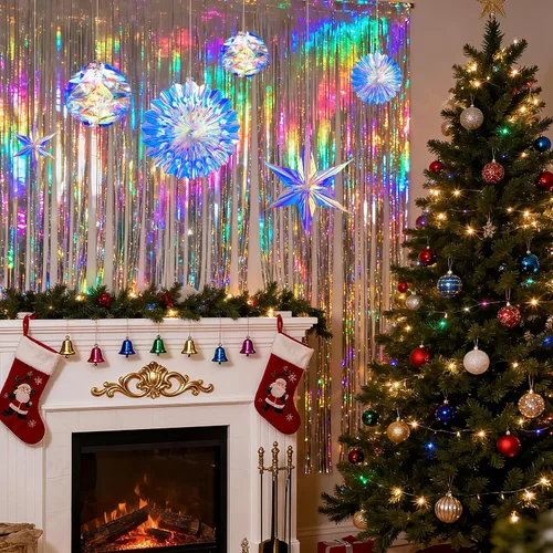 Vista 2 de BTSD-home 6pc Iridescent Party Decorations Hanging Decor Iridiscente 1
