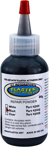 Vista 2 de RecPro Kit de reparación de plástico RV para faldones de guardabarros, bañeras, salpicaderos, tanques de ABS y más (negro)