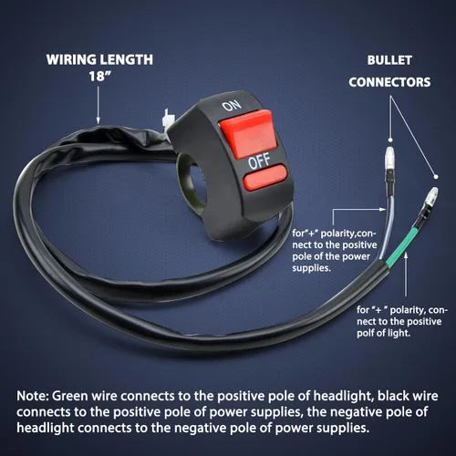 Vista 6 de Interruptor de Manillar de Motocicleta con Botón de Pulsación de Activación/Desactivación y Palanca para Motocicletas U5 U7 U2, Moto Scooter