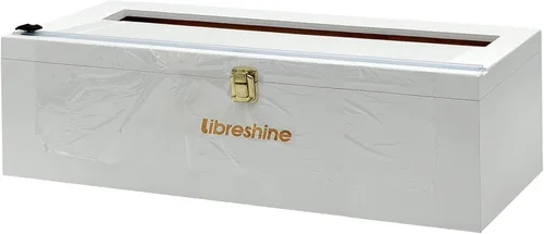 Vista 11 de Libreshine Dispensador de plástico de 18 pulgadas con cortador y rodillo, soporte de película comercial de bambú resistente para película adhesiva